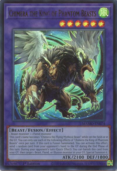 Chimera the King of Phantom Beasts (Ultra Rare) [MAMO-EN074-UR]