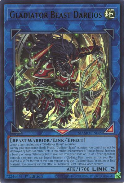 Gladiator Beast Dareios (Ultra Rare) [MAMO-EN089-UR]