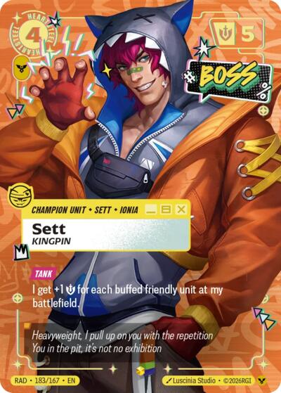 Sett, Kingpin (Showcase) (Heartsteel Overnumbered) [RAD-183-S-HS]
