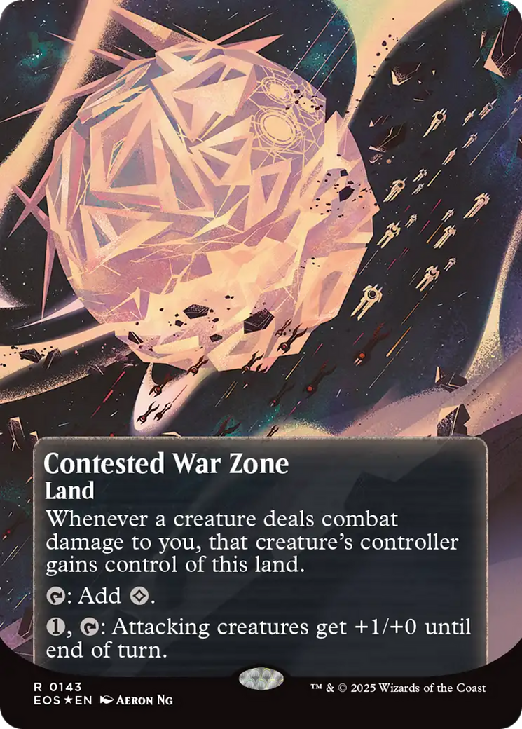 Contested War Zone - Borderless - Galaxy Foil - Full Art [EOS-143]
