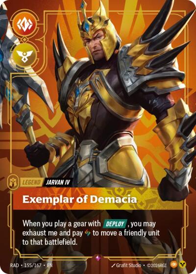 Jarvan IV, Exemplar of Demacia (Rare) [RAD-155-R]