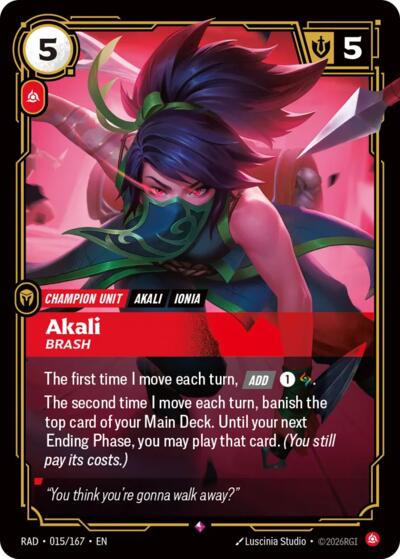 Akali, Brash (Rare) [RAD-015-R]