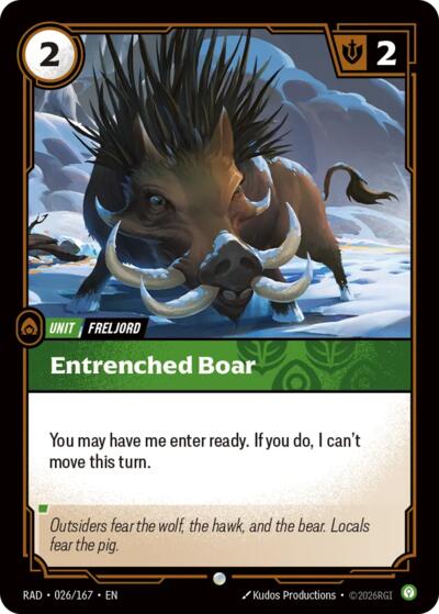 Entrenched Boar (Common) [RAD-026-C]