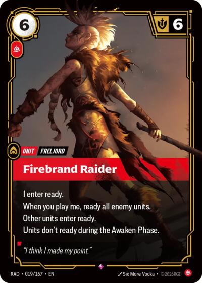 Firebrand Raider (Rare) [RAD-019-R]