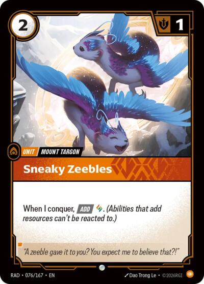 Sneaky Zeebles (Common) [RAD-076-C]