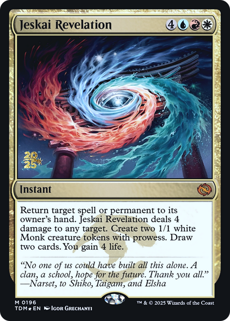 Jeskai Revelation - Prerelease Promo [PTDM-196s]