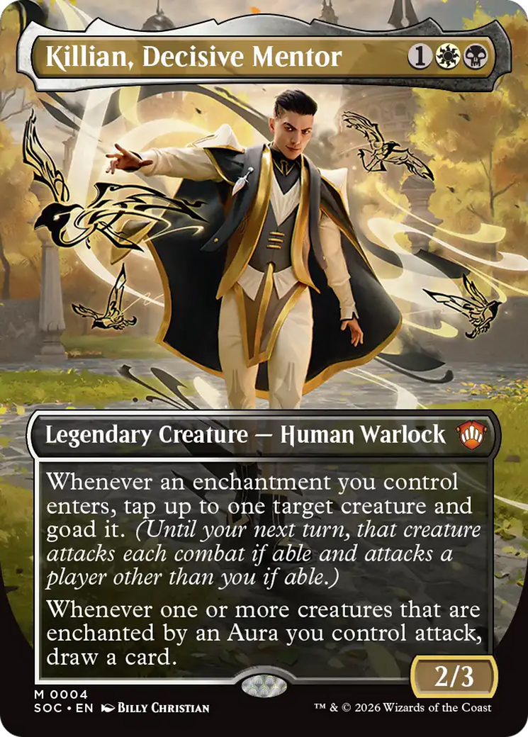 Killian, Decisive Mentor - Borderless - Full Art [SOC-4]