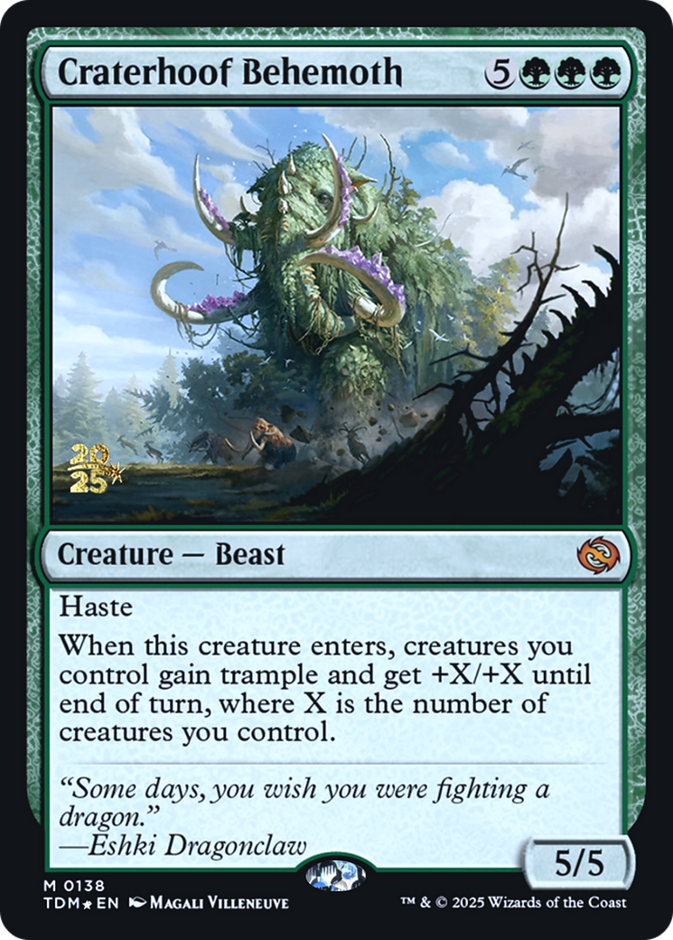 Craterhoof Behemoth - Prerelease Promo [PTDM-138s]