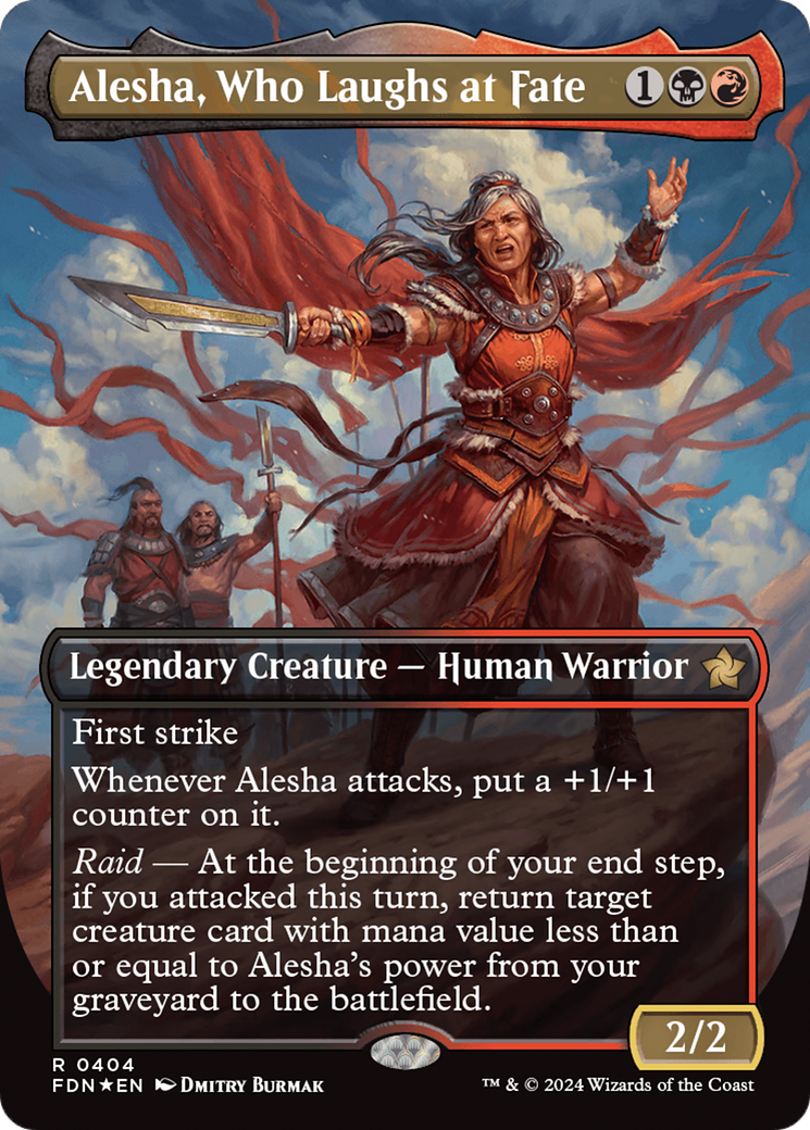 Alesha, Who Laughs at Fate - Borderless - Mana Foil [FDN-404]