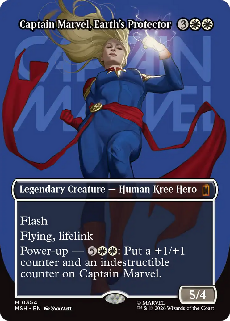 Captain Marvel, Earth's Protector - Borderless [MSH-354]