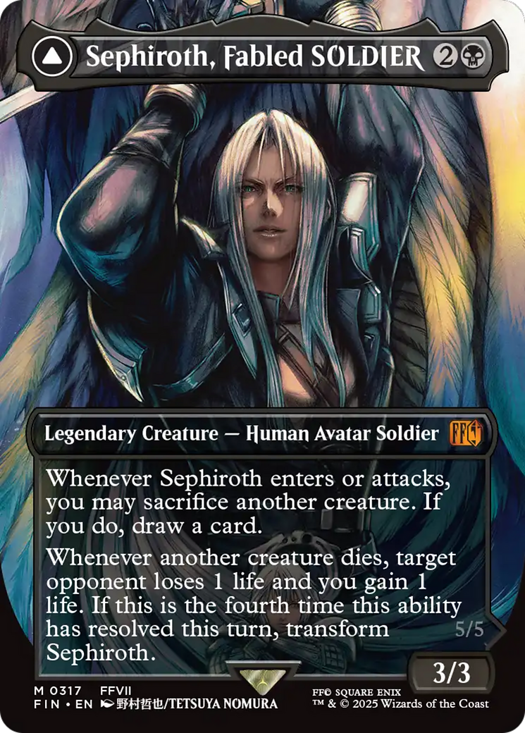 Sephiroth, Fabled SOLDIER // Sephiroth, One-Winged Angel - Borderless - Full Art [FIN-317]