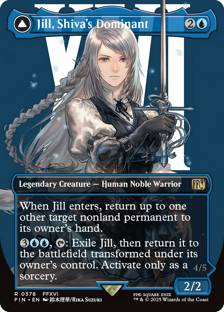 Jill, Shiva's Dominant // Shiva, Warden of Ice - Borderless - Full Art [FIN-378]