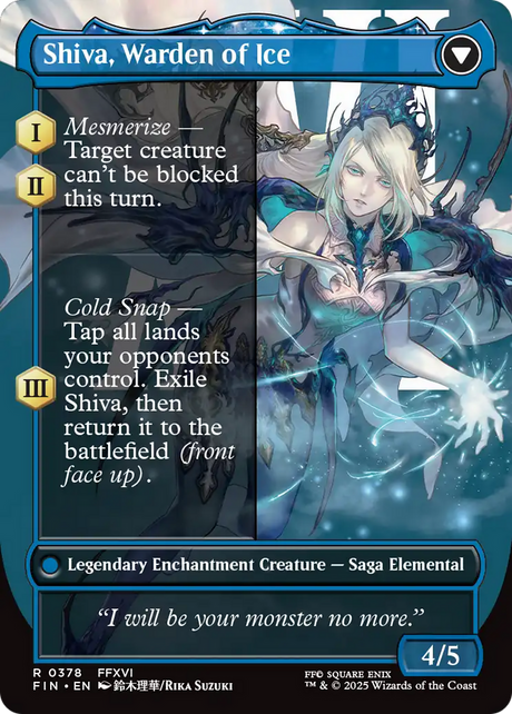 Jill, Shiva's Dominant // Shiva, Warden of Ice - Borderless - Full Art [FIN-378]
