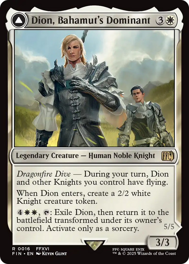 Dion, Bahamut's Dominant // Bahamut, Warden of Light [FIN-16]