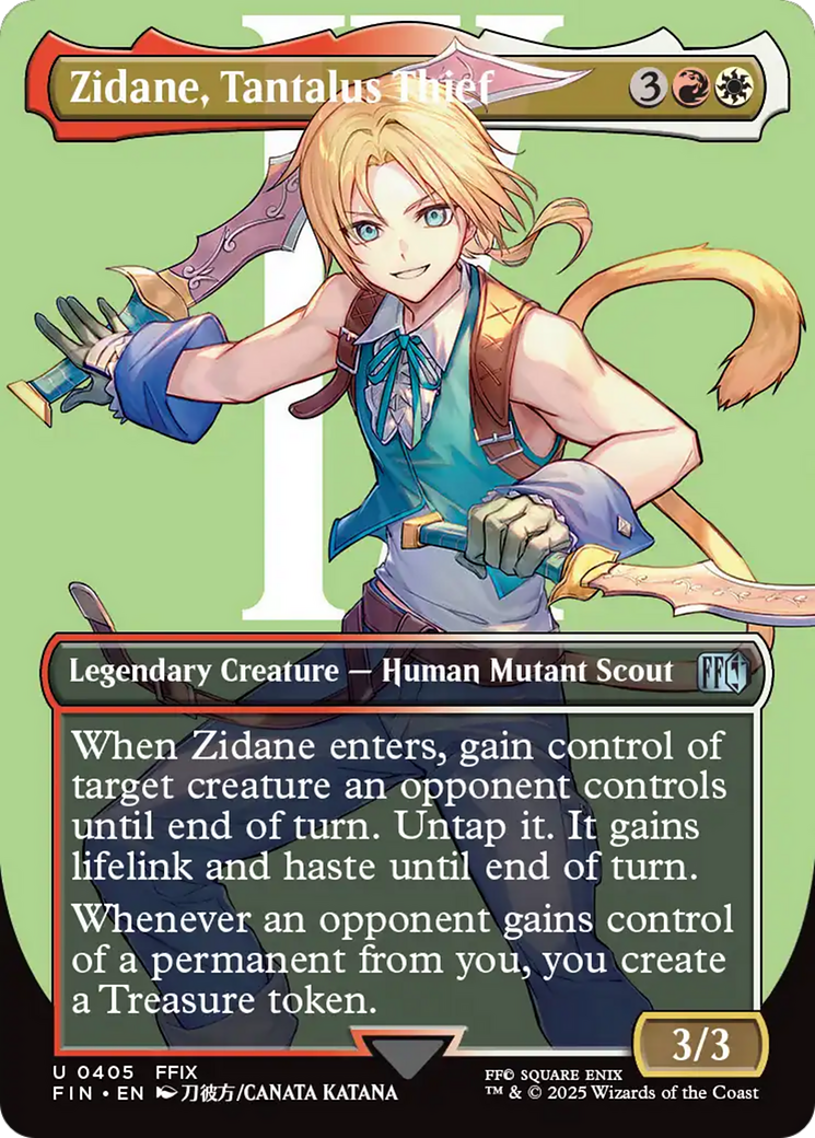 Zidane, Tantalus Thief - Borderless - Full Art [FIN-405]