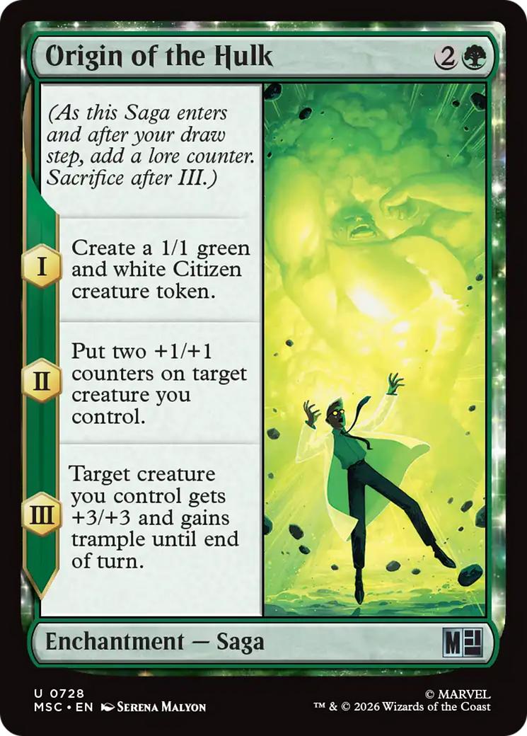 Origin of the Hulk [MSC-728]
