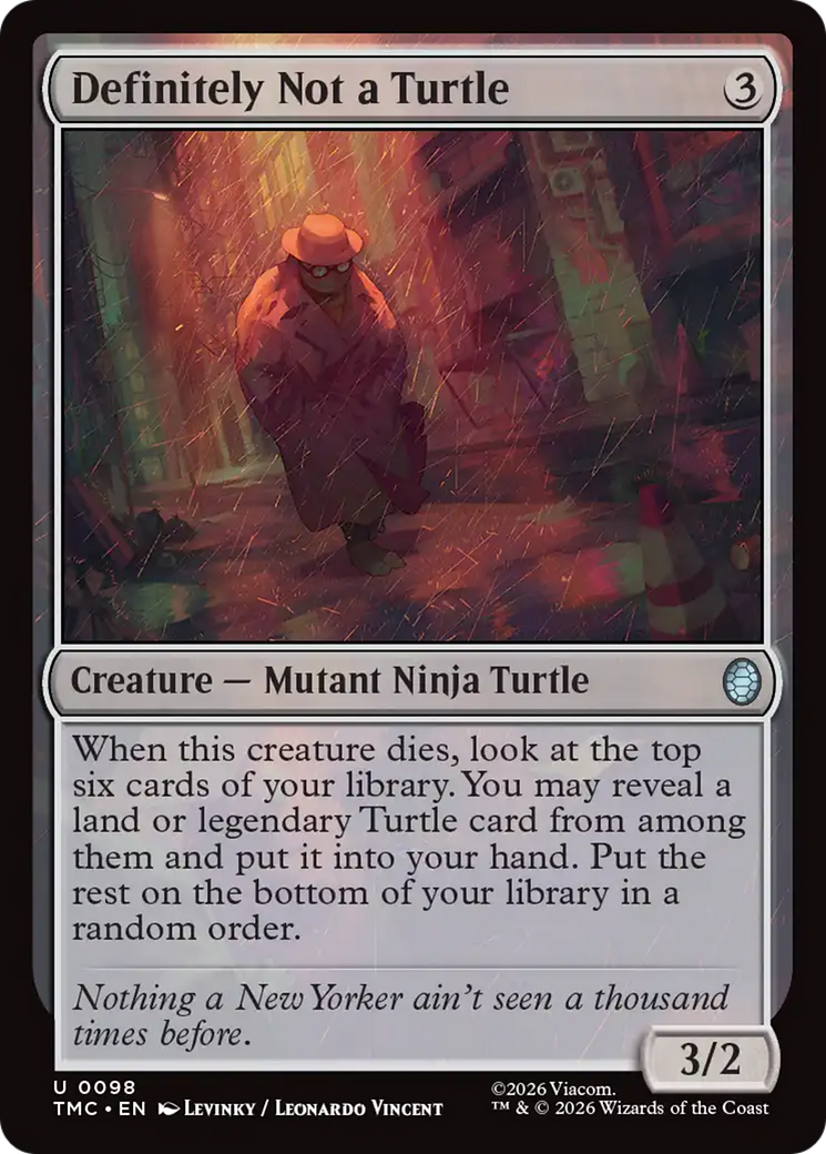 Definitely Not a Turtle [TMC-98]