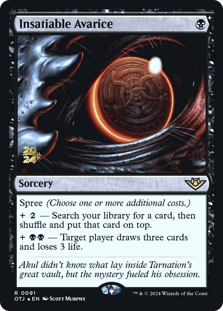 Insatiable Avarice - Prerelease Promo [POTJ-91s]