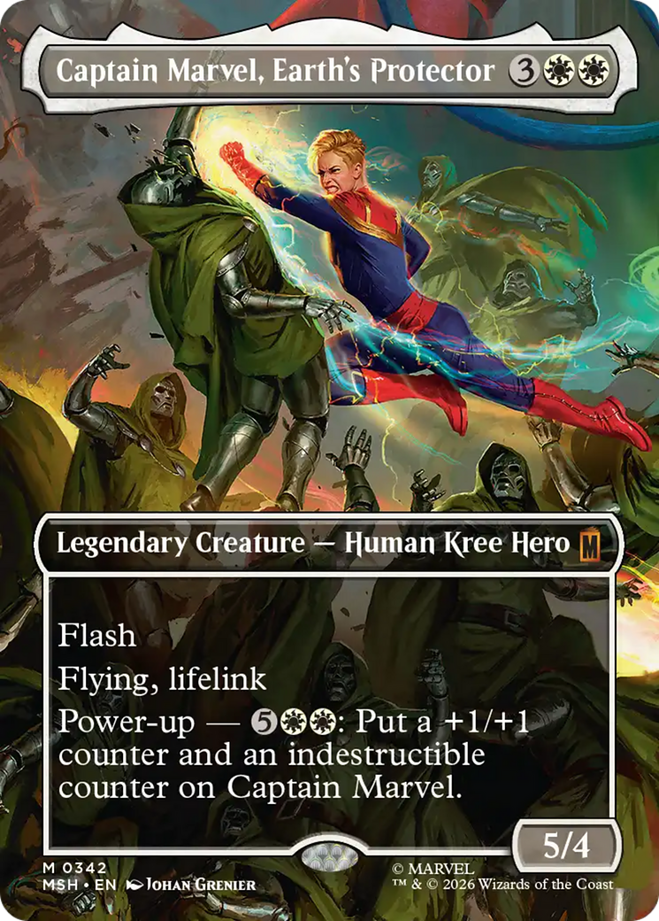 Captain Marvel, Earth's Protector - Borderless [MSH-342]