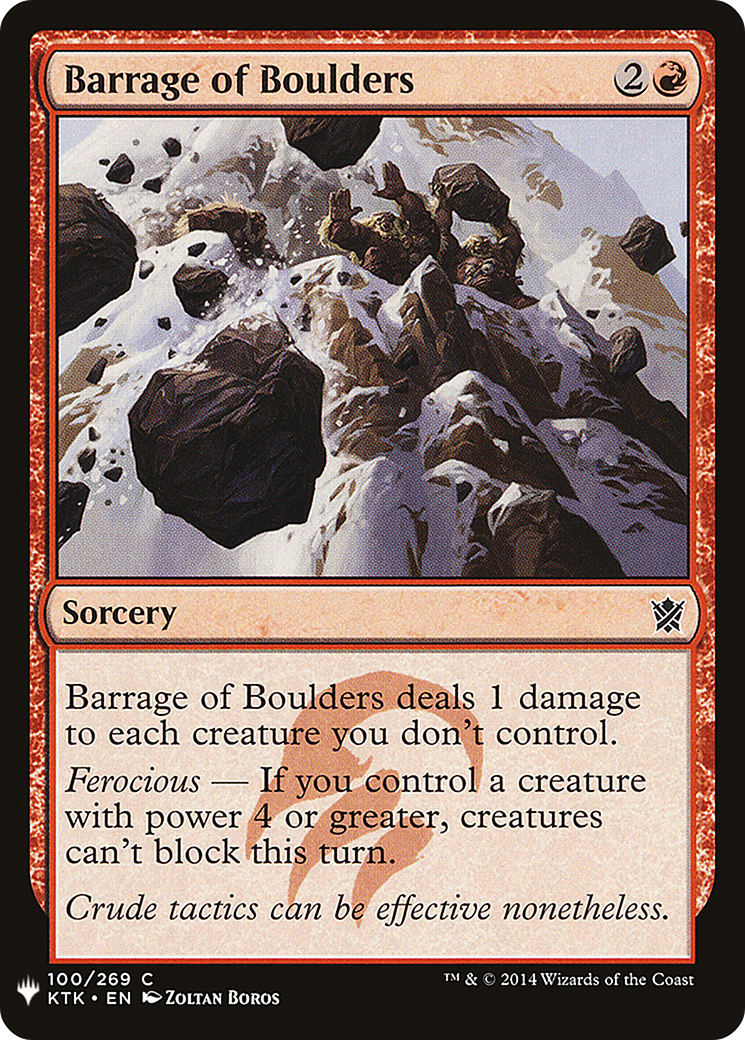 Barrage of Boulders [PLST-KTK-100]