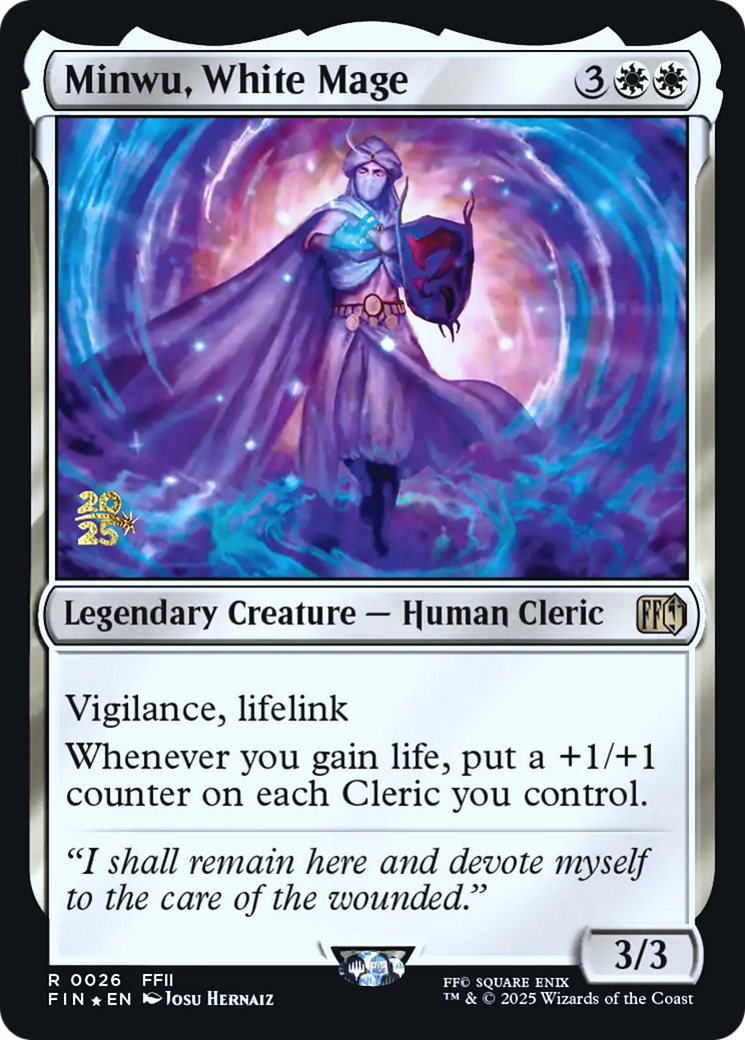 Minwu, White Mage - Prerelease Promo [PFIN-26s]
