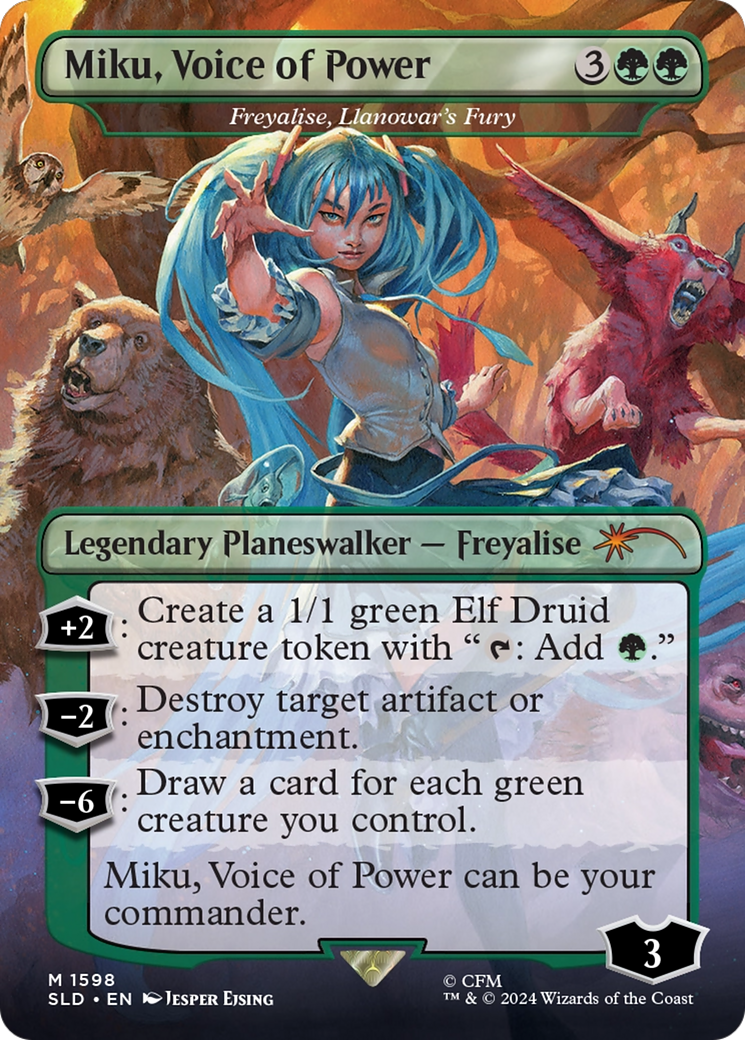Freyalise, Llanowar's Fury - Borderless [SLD-1598]