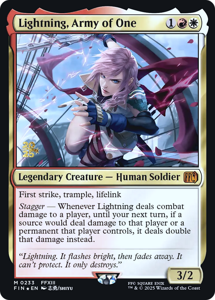 Lightning, Army of One - Prerelease Promo [PFIN-233s]