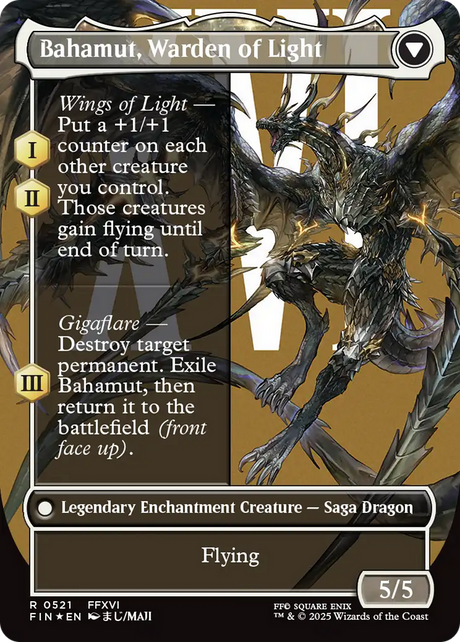 Dion, Bahamut's Dominant // Bahamut, Warden of Light - Borderless - Surge Foil - Full Art [FIN-521]