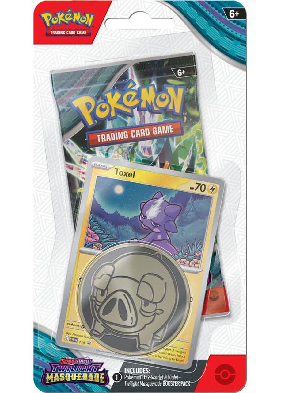 Pokémon TCG: Scarlet & Violet - Twilight Masquerade - Blister Pack - Single Booster - Toxel Promo Card
