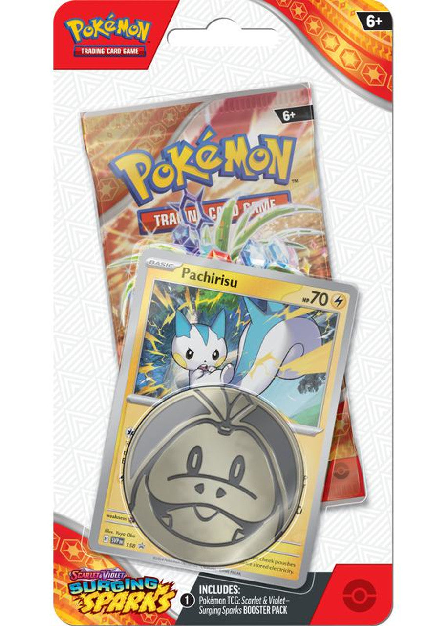 Pokémon TCG: Scarlet & Violet - Surging Sparks - Blister Pack - Single Booster - Pachirisu Promo Card