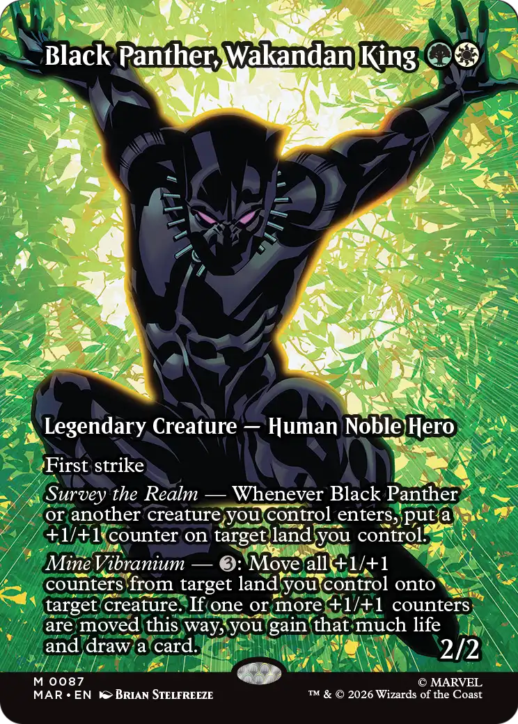 Black Panther, Wakandan King - Borderless - Full Art [MAR-87]