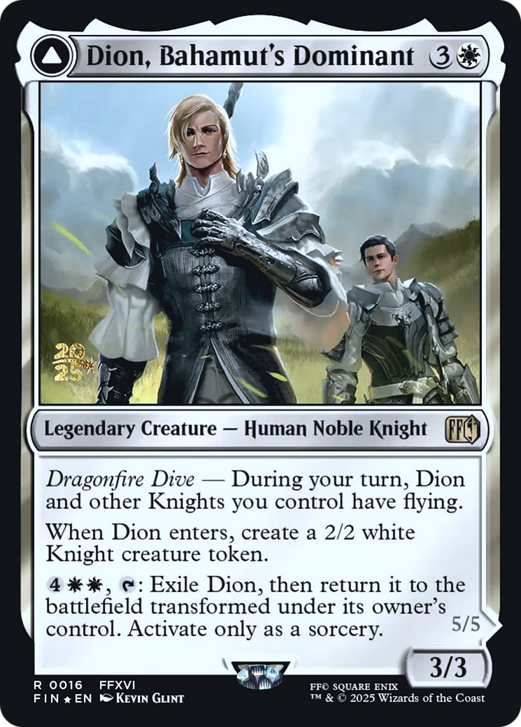Dion, Bahamut's Dominant // Bahamut, Warden of Light - Prerelease Promo [PFIN-16s]