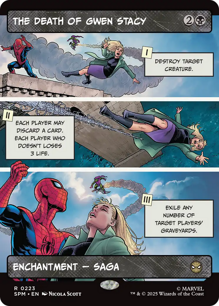 The Death of Gwen Stacy - Borderless - Showcase - Full Art [SPM-223]