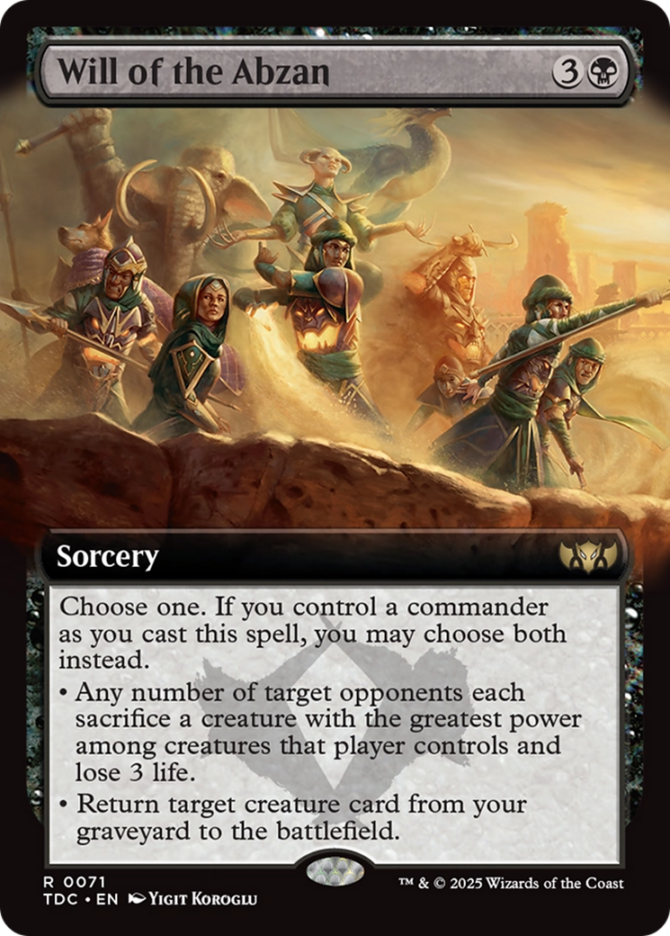 Will of the Abzan - Extended Art [TDC-71]