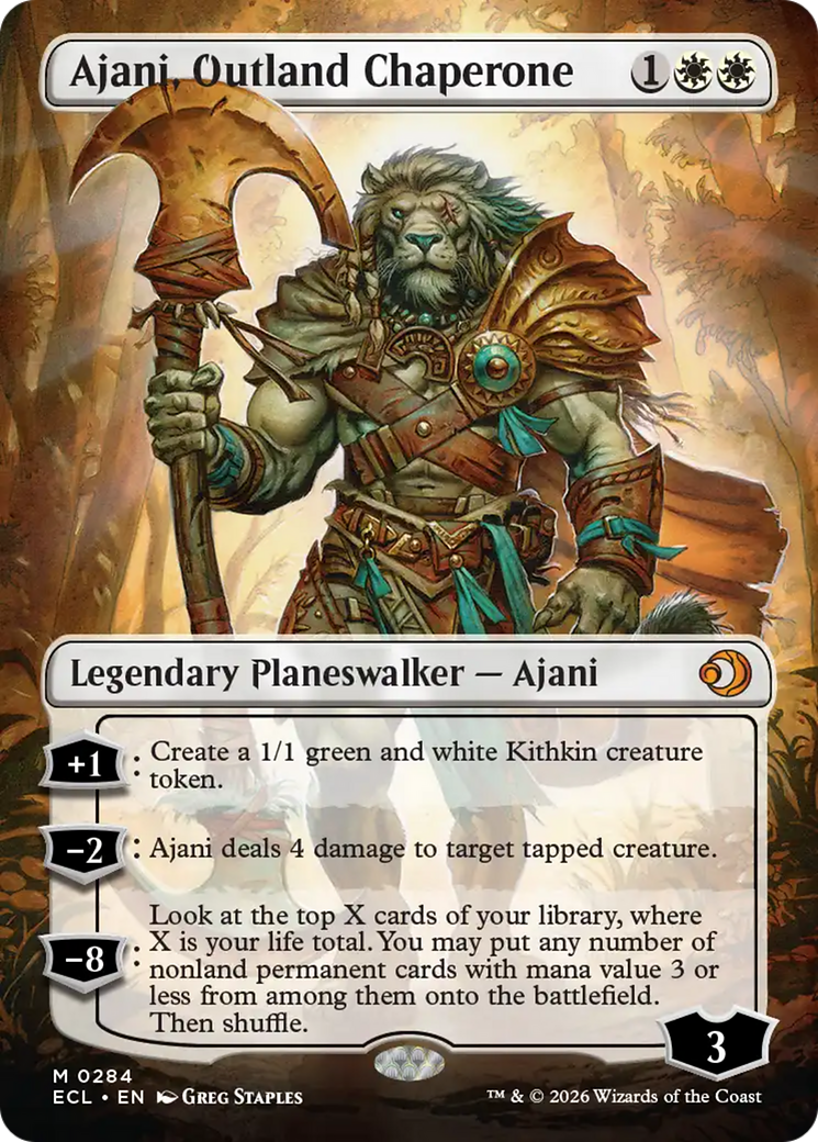 Ajani, Outland Chaperone - Borderless - Full Art [ECL-284]
