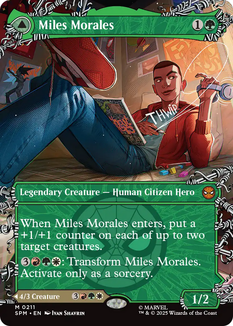 Miles Morales // Ultimate Spider-Man - Borderless - Showcase - Full Art [SPM-211]