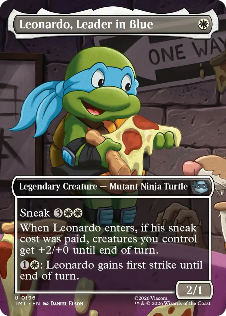 Leonardo, Leader in Blue - Borderless - Full Art [TMT-196]