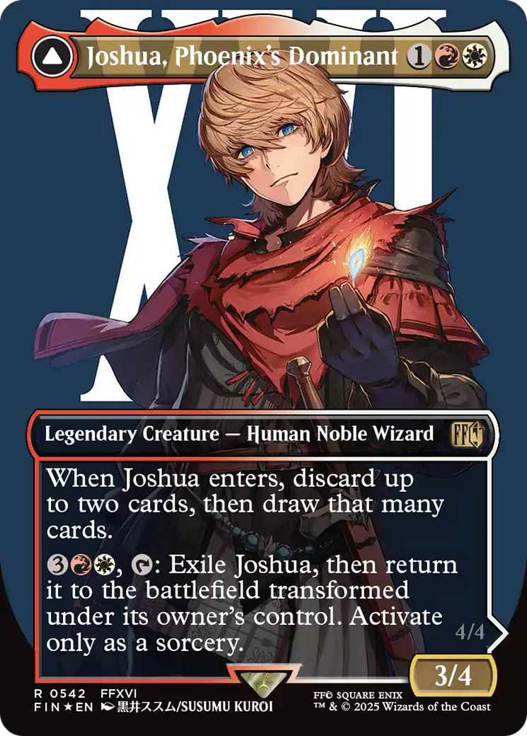 Joshua, Phoenix's Dominant // Phoenix, Warden of Fire - Borderless - Surge Foil - Full Art [FIN-542]