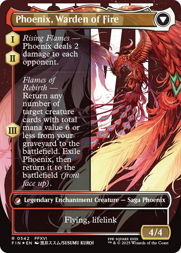 Joshua, Phoenix's Dominant // Phoenix, Warden of Fire - Borderless - Surge Foil - Full Art [FIN-542]