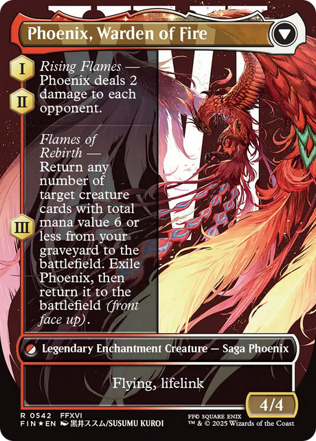 Joshua, Phoenix's Dominant // Phoenix, Warden of Fire - Borderless - Surge Foil - Full Art [FIN-542]