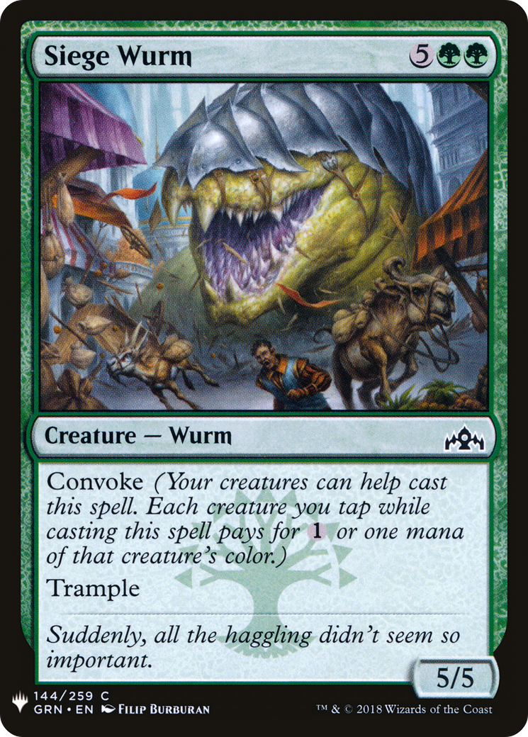 Siege Wurm [PLST-GRN-144]
