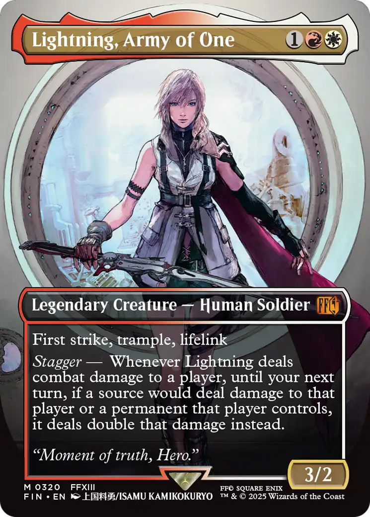 Lightning, Army of One - Borderless - Full Art [FIN-320]