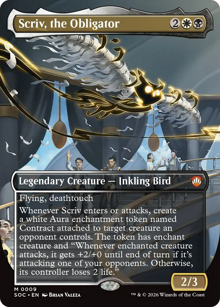 Scriv, the Obligator - Borderless - Full Art [SOC-9]
