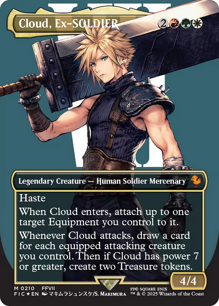 Cloud, Ex-SOLDIER - Borderless - Surge Foil - Full Art [FIC-210]