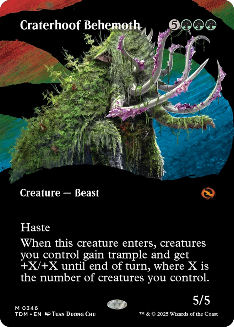 Craterhoof Behemoth - Borderless - Showcase - Full Art [TDM-346]