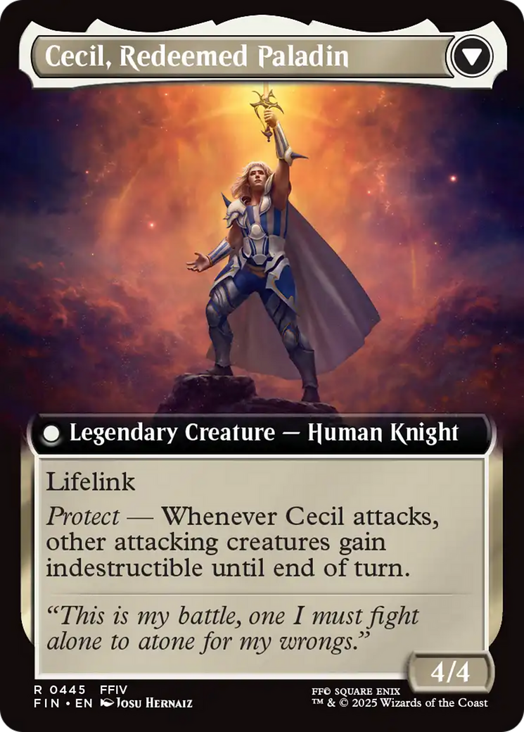 Cecil, Dark Knight // Cecil, Redeemed Paladin - Extended Art [FIN-445]