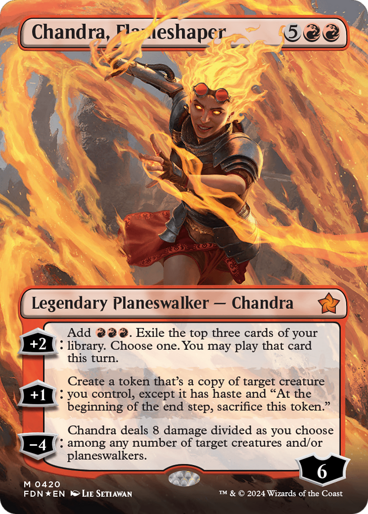 Chandra, Flameshaper - Borderless - Mana Foil [FDN-420]
