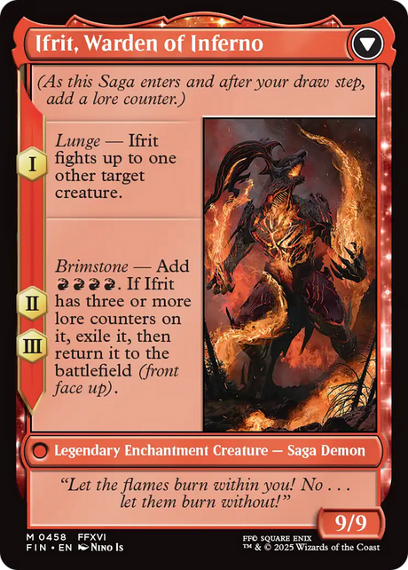 Clive, Ifrit's Dominant // Ifrit, Warden of Inferno - Extended Art [FIN-458]
