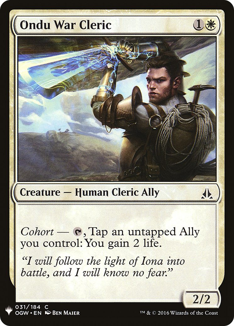 Ondu War Cleric [PLST-OGW-31]