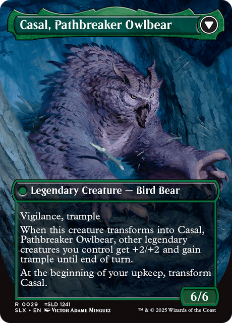 Casal, Lurkwood Pathfinder // Casal, Pathbreaker Owlbear - Borderless - Full Art [SLX-29]